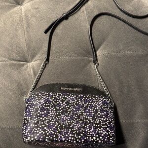 Michael Kors Black and Purple Star Crossbody Bag